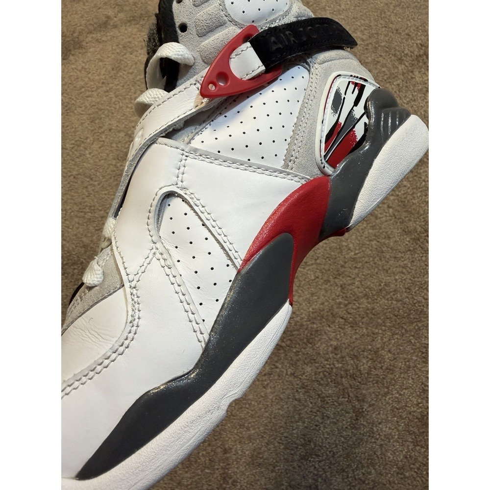 Jordan Air Jordan 8 Retro (GS) White/Black/True Red 4.5Y 305368-100 - Picture 8 of 11